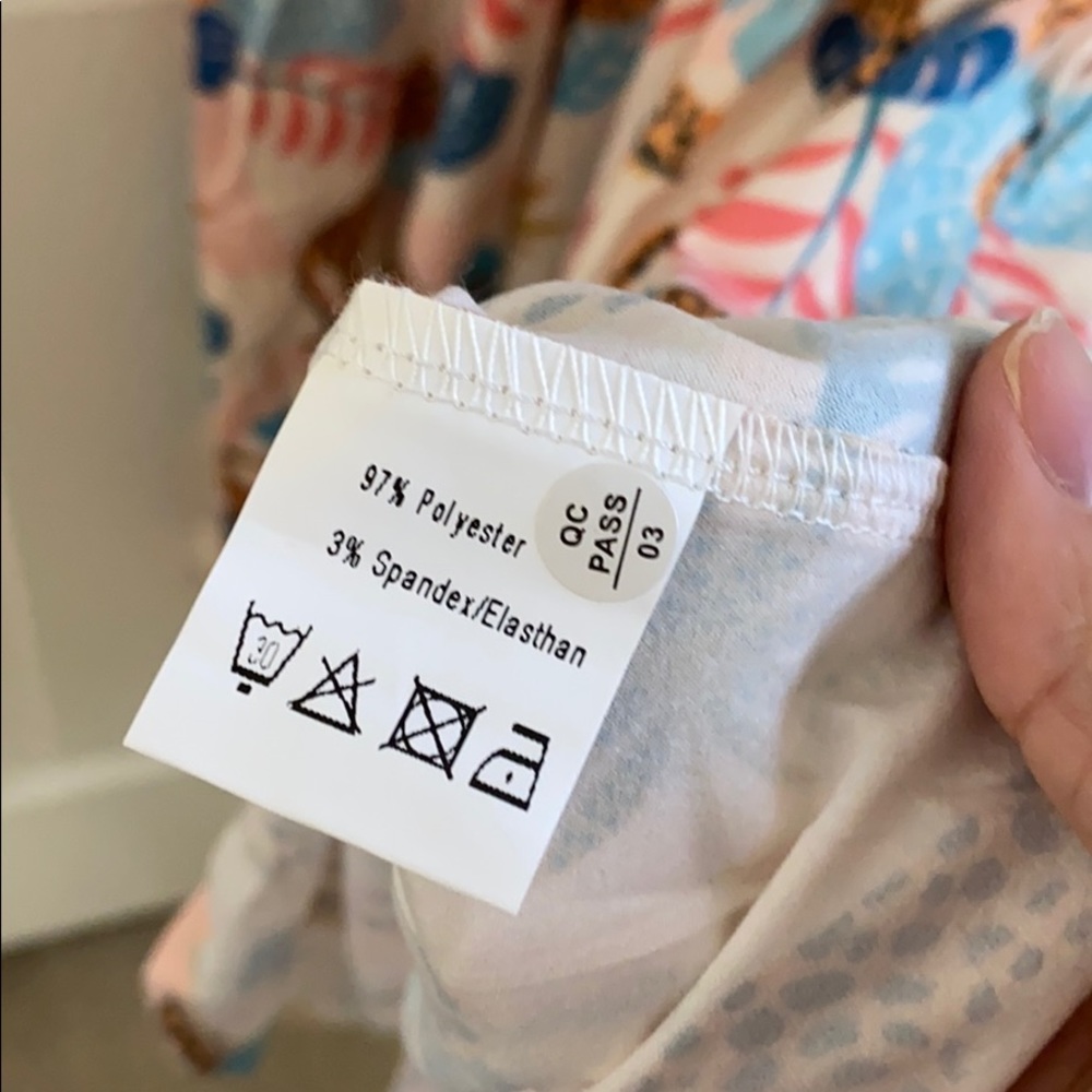 💚 Super soft pink cheetah leopard topical summer print dress - Picture 8 of 8